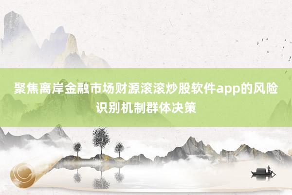 聚焦离岸金融市场财源滚滚炒股软件app的风险识别机制群体决策