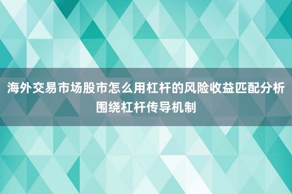 海外交易市场股市怎么用杠杆的风险收益匹配分析围绕杠杆传导机制