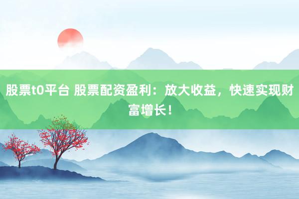 股票t0平台 股票配资盈利:放大收益,快速实现财富增长!
