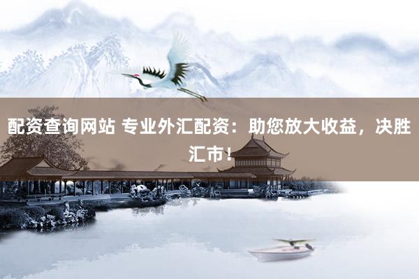 配资查询网站 专业外汇配资:助您放大收益,决胜汇市!